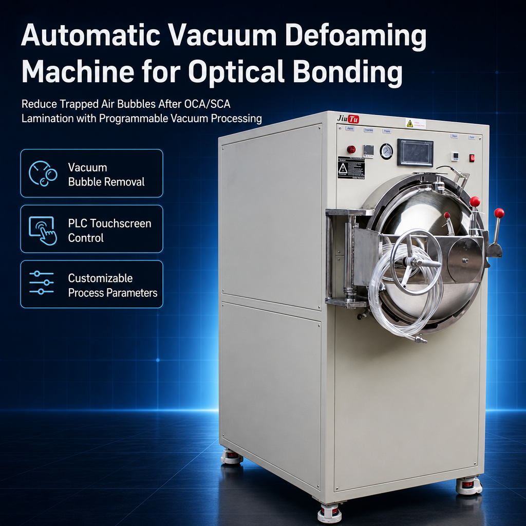 500×800mm Stainless Steel Automatic Vacuum Defoaming Machine for OCA/SCA Optical Bonding