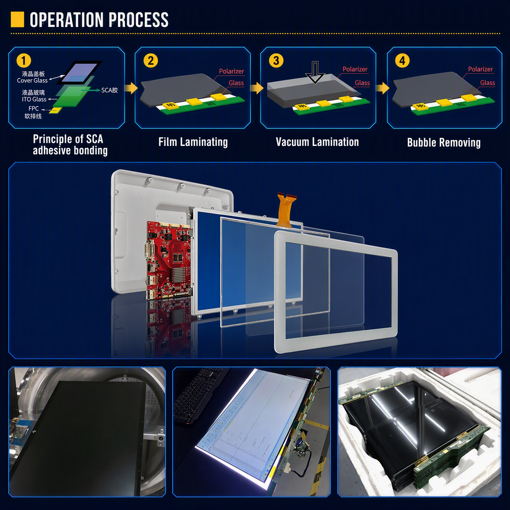 500×800mm Stainless Steel Automatic Vacuum Defoaming Machine for OCA/SCA Optical Bonding