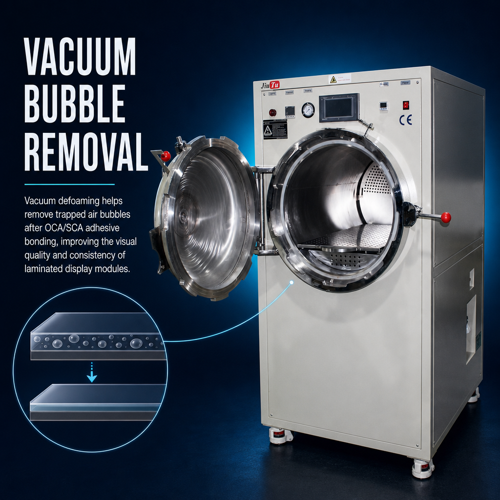 500×800mm Stainless Steel Automatic Vacuum Defoaming Machine for OCA/SCA Optical Bonding