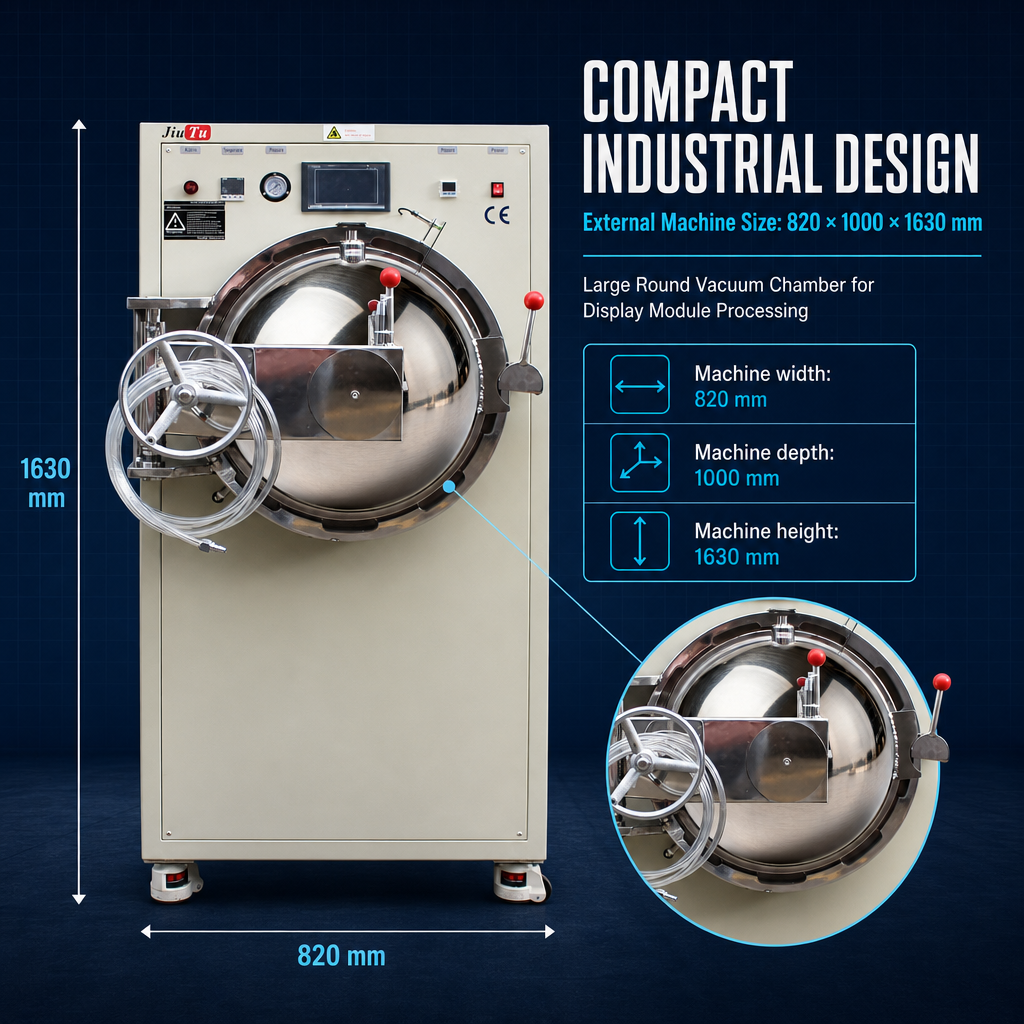 500×800mm Stainless Steel Automatic Vacuum Defoaming Machine for OCA/SCA Optical Bonding