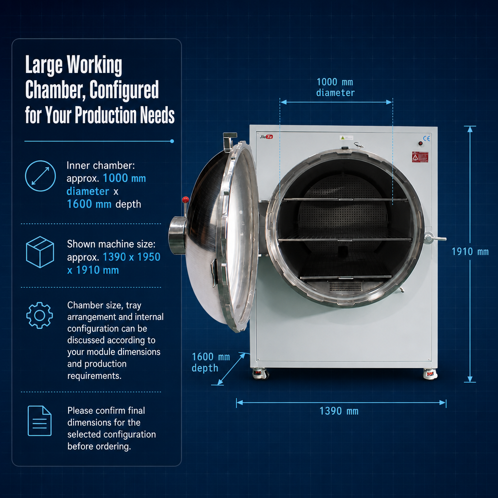 1000 mm Bore × 1600 mm Stainless Steel Bubble Remover Machine