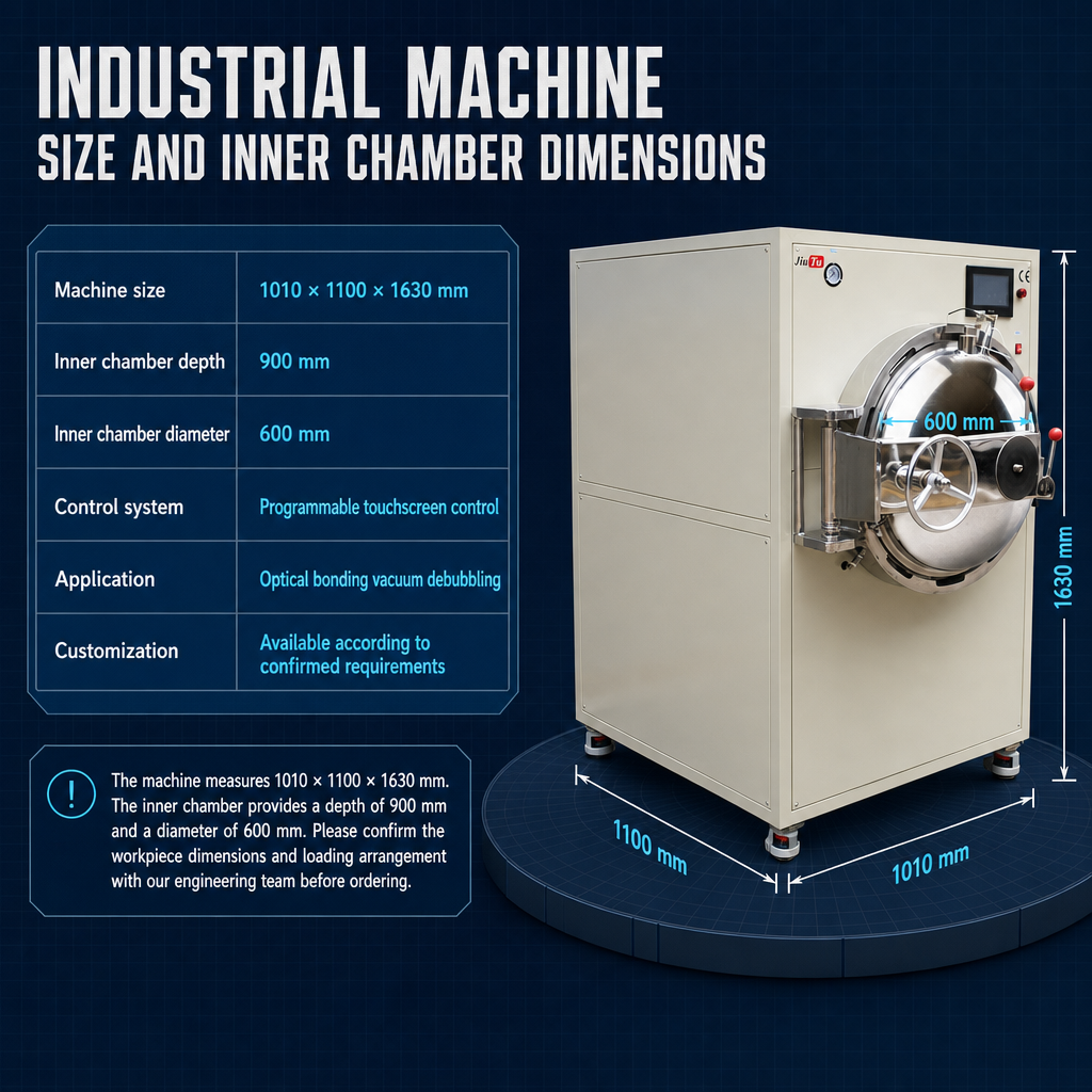 600×900mm Stainless Steel Optical Bonding Vacuum Bubble Remover Machine