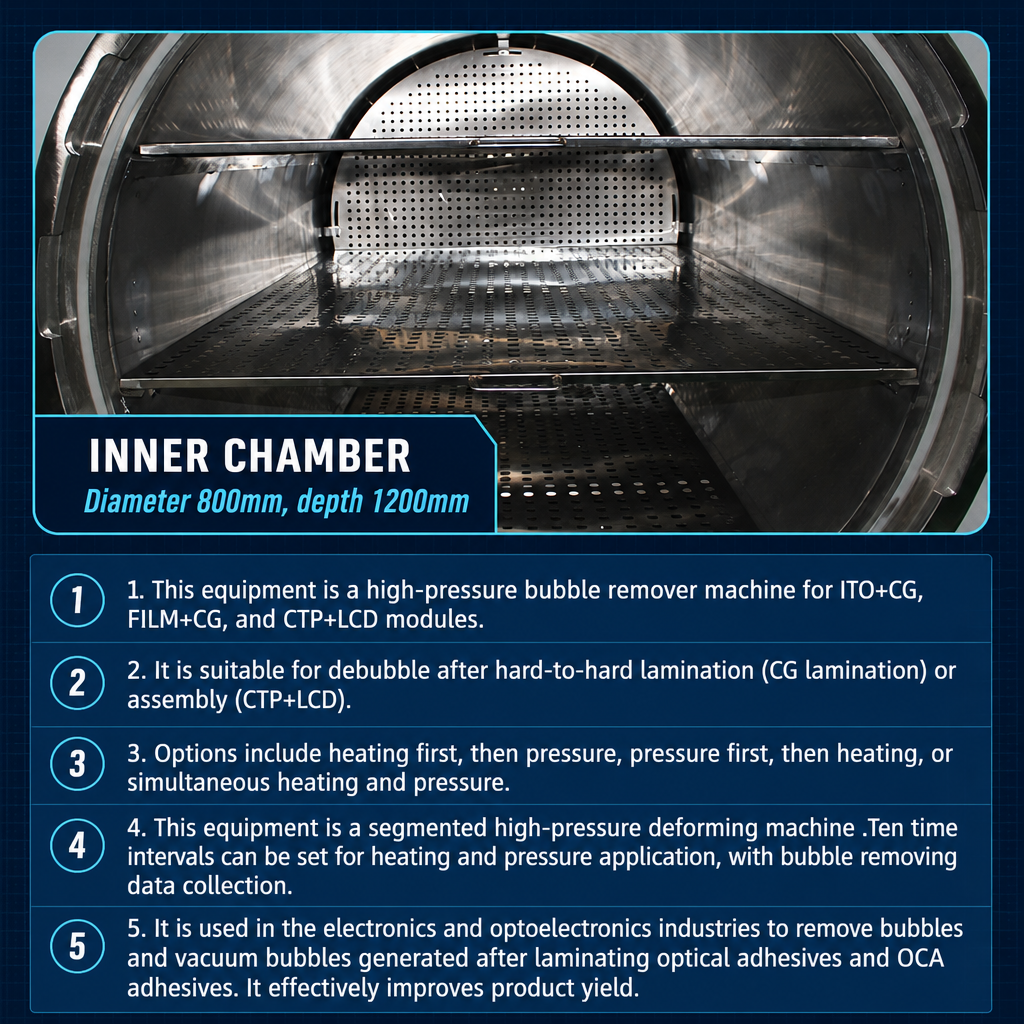 800×1200mm Stainless Steel Bubble Remover Machine