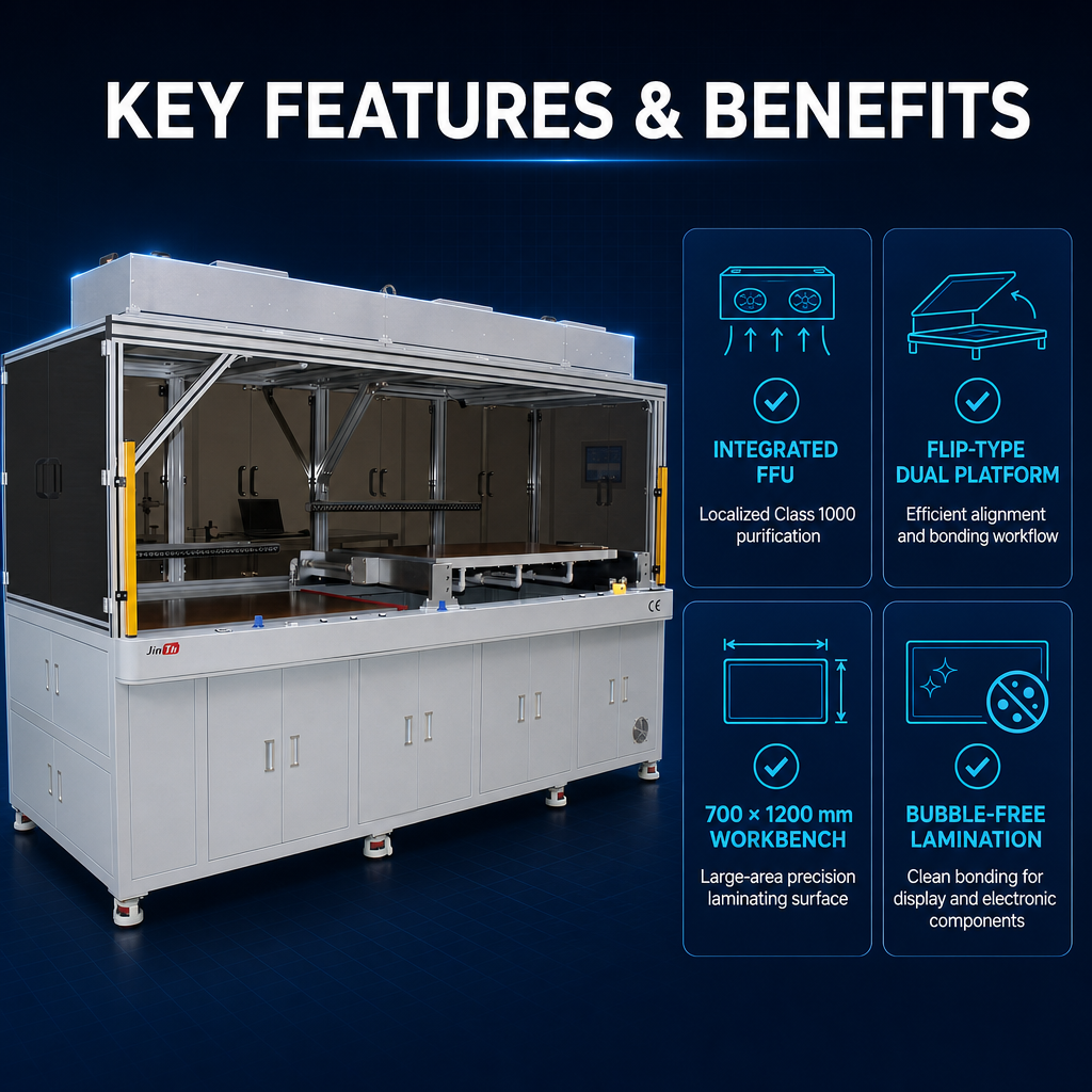 700×1200 Industrial FFU Flip-Type Film Laminating Machine