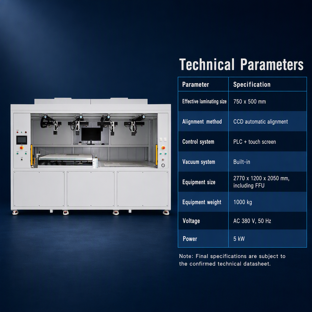 The 750×500 Laminating Machine with CCD/FFU