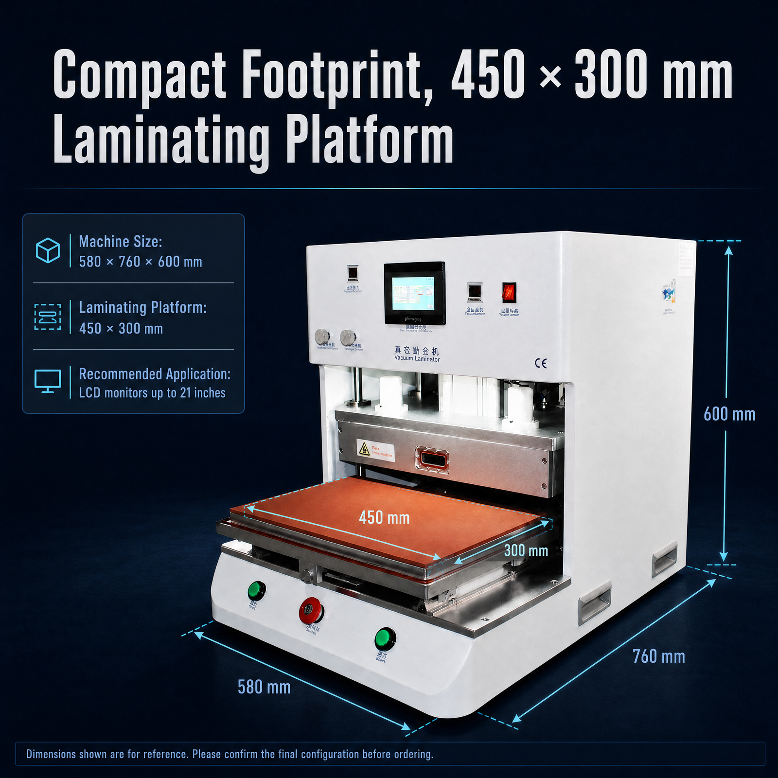 21inch vacuum laminating machine