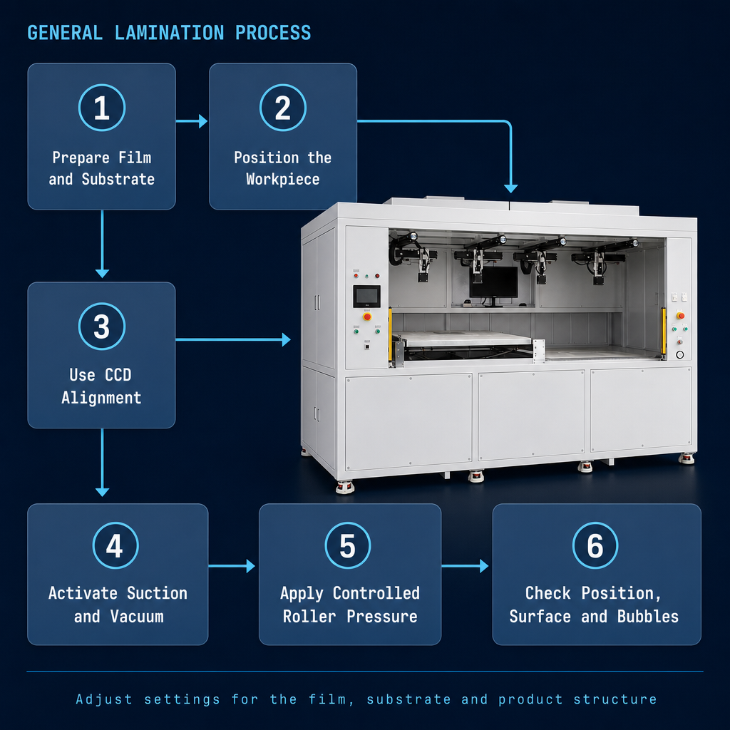The 750×500 Laminating Machine with CCD/FFU