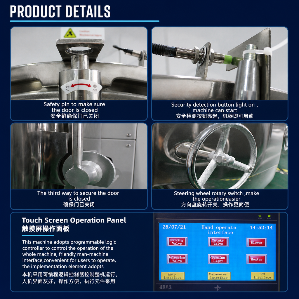 1000 mm Bore × 1600 mm Stainless Steel Bubble Remover Machine