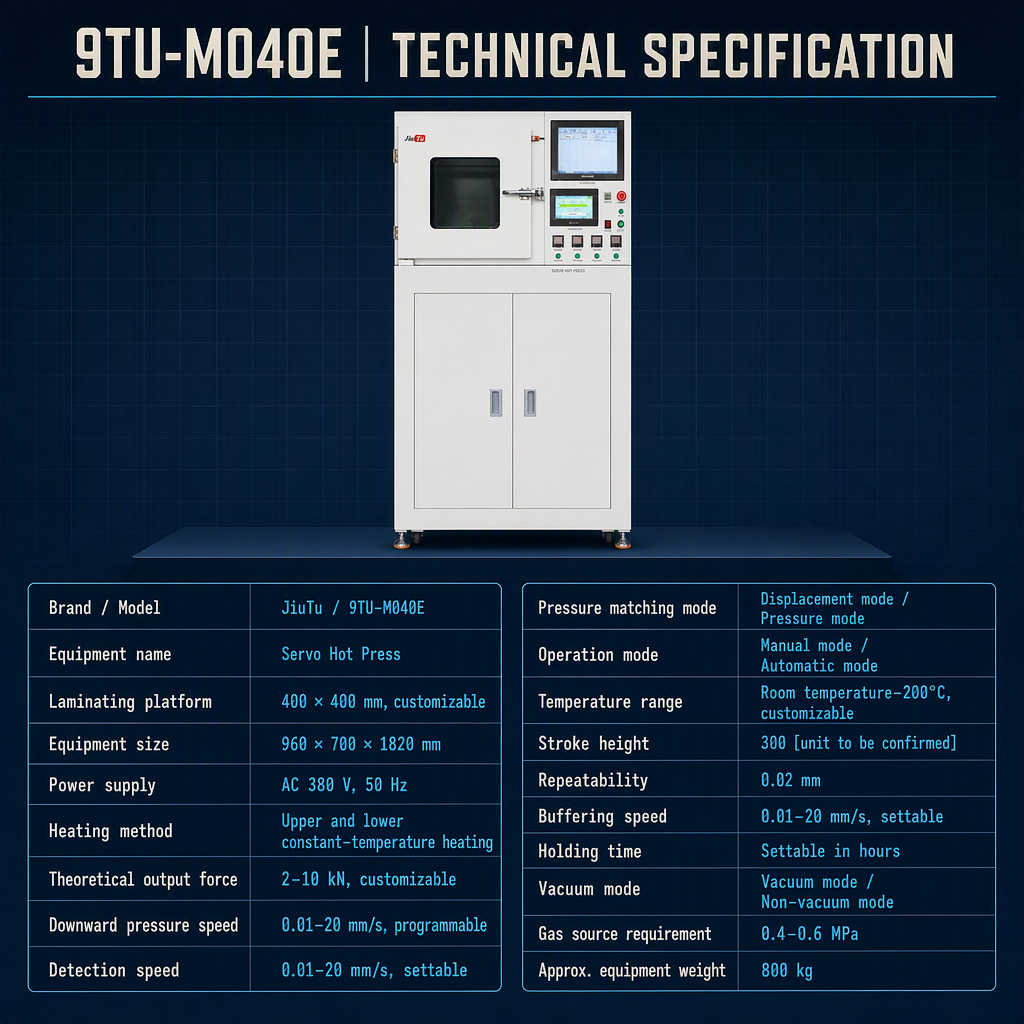 400×400-2T Servo laminating machine specification
