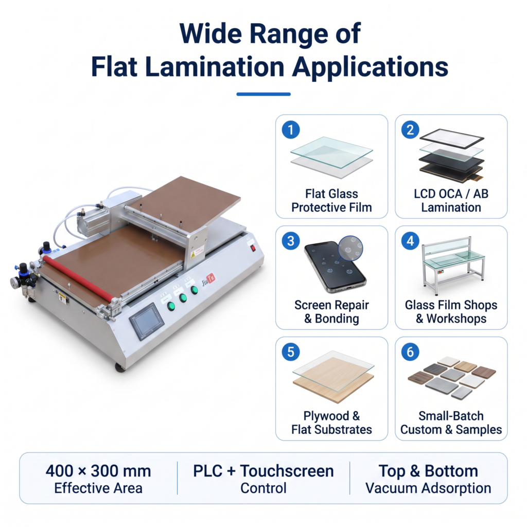 The 300×400 Flip-Plate Lower Roller Film Laminating Machine