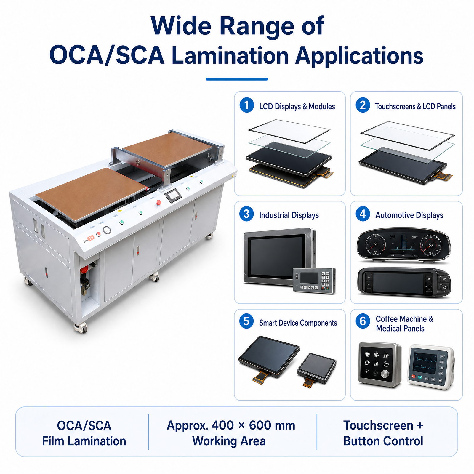 The 400×600 OCA/SCA Film Laminating Machine