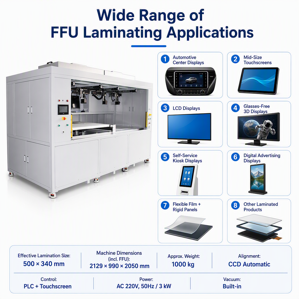 The 500×340 CCD/FFU Vacuum Film Laminating Machine
