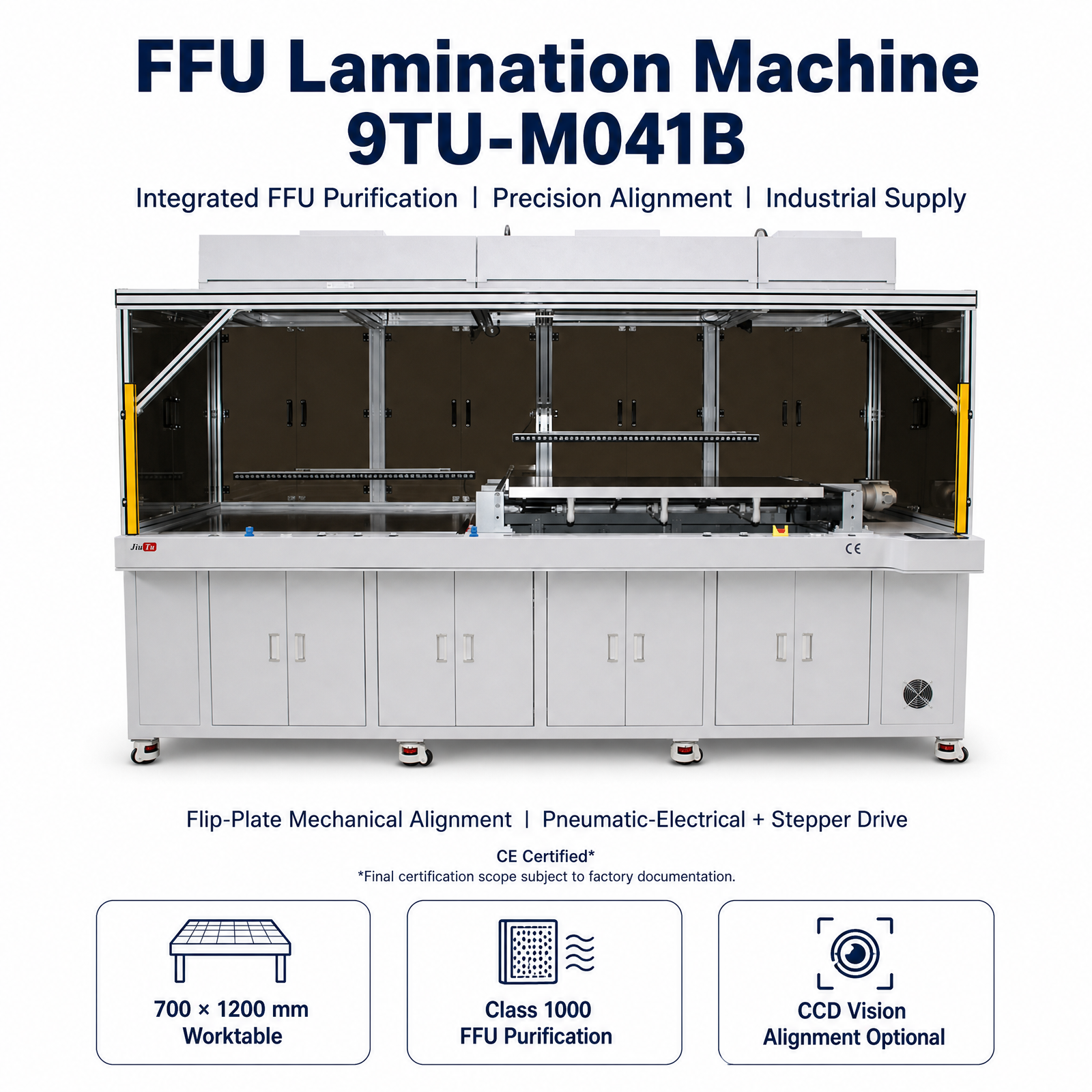 700×1200 Industrial FFU Flip-Type Film Laminating Machine