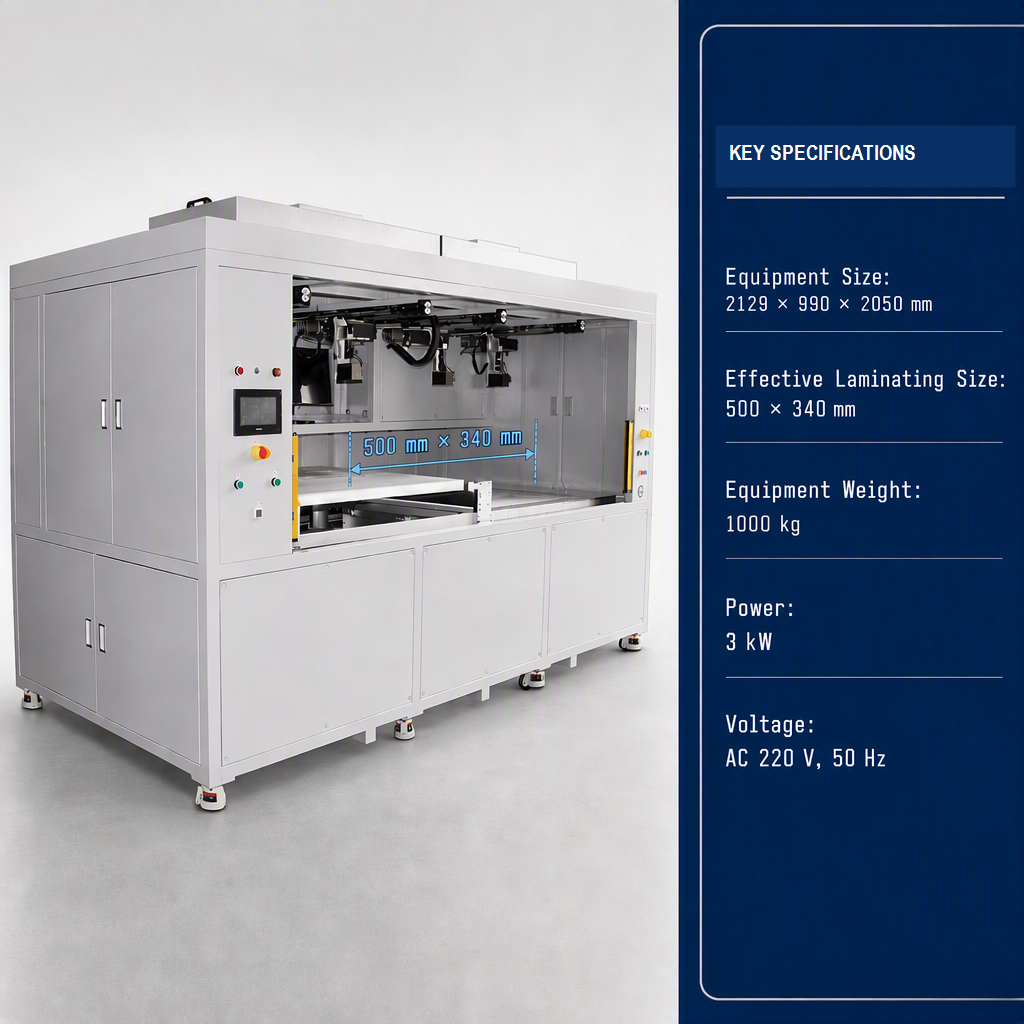 The 500×340 CCD/FFU Vacuum Film Laminating Machine
