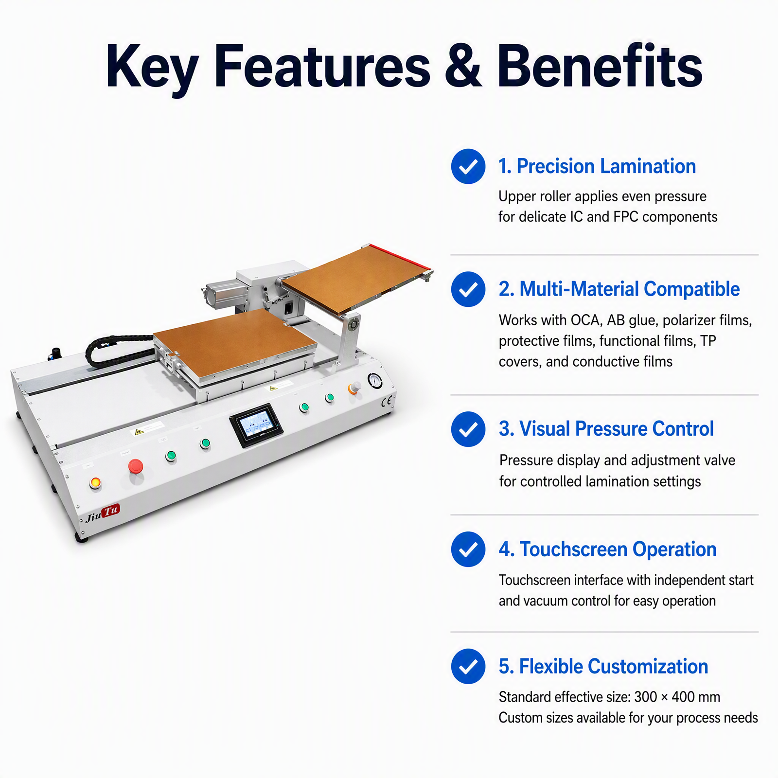 The 9TU-M068H upper roller film laminating machine