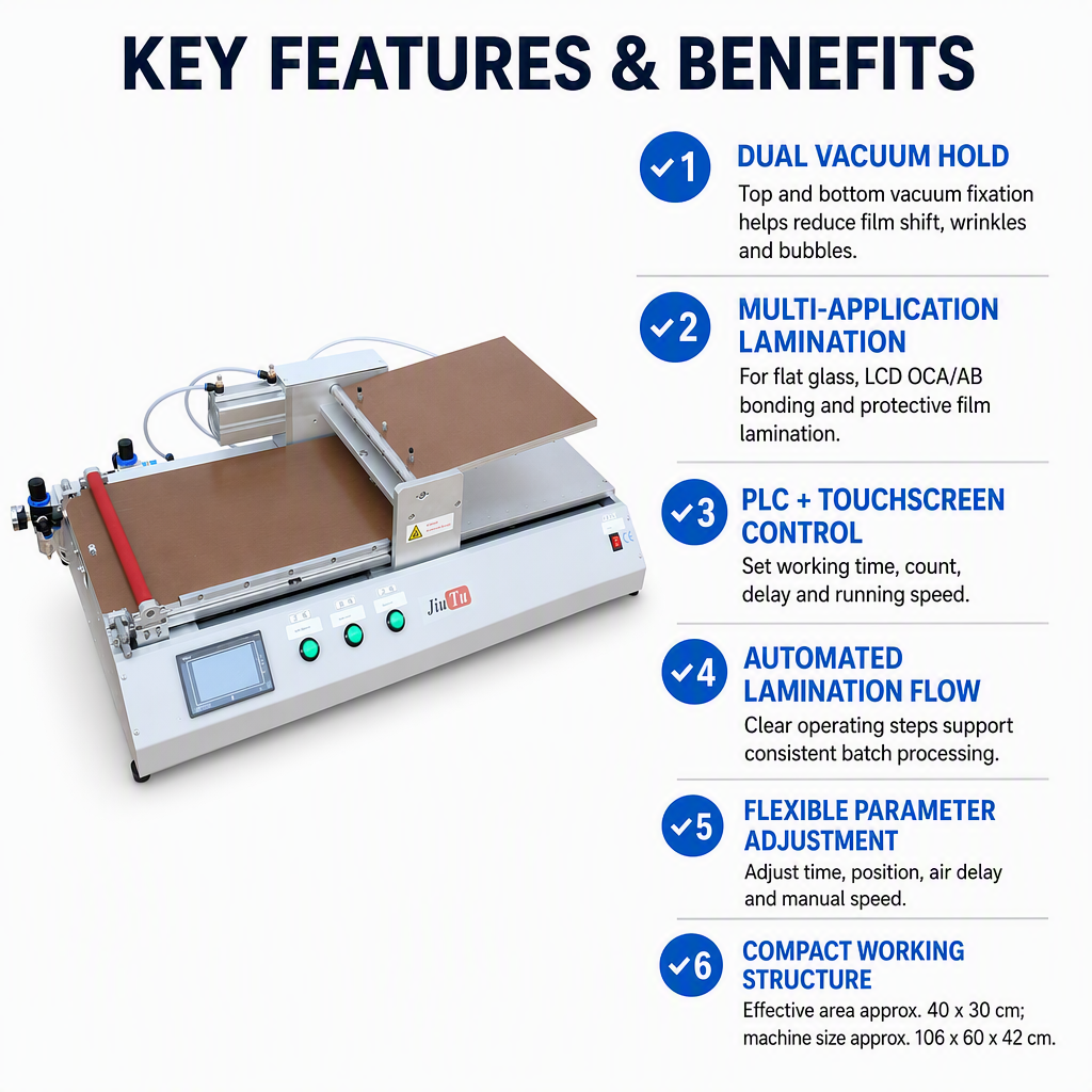 The 300×400 Flip-Plate Lower Roller Film Laminating Machine