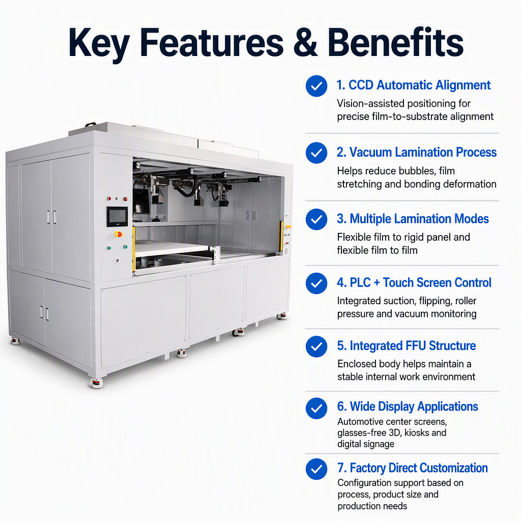 The 500×340 CCD/FFU Vacuum Film Laminating Machine