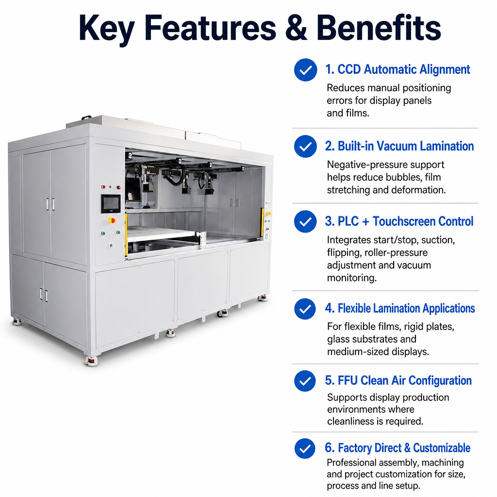 The 750×500 Laminating Machine with CCD/FFU