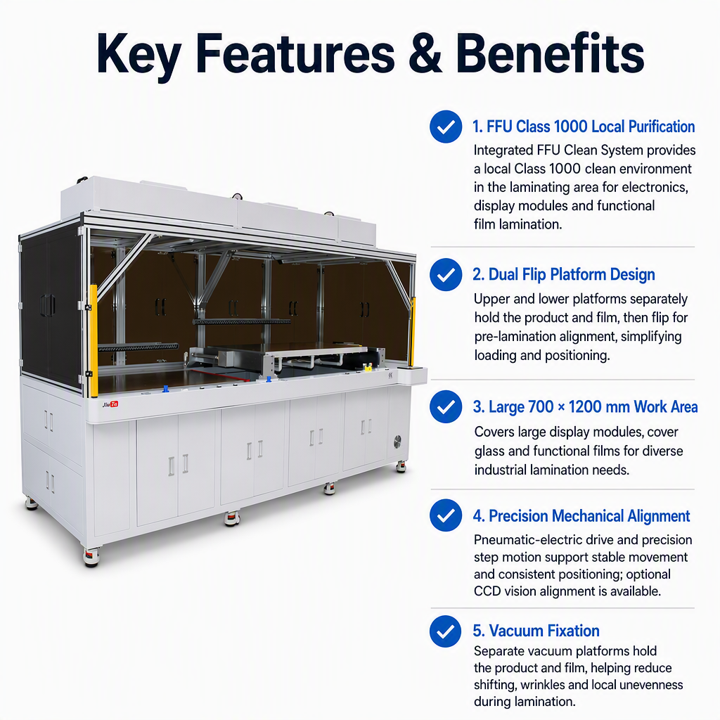 700×1200 Industrial FFU Flip-Type Film Laminating Machine