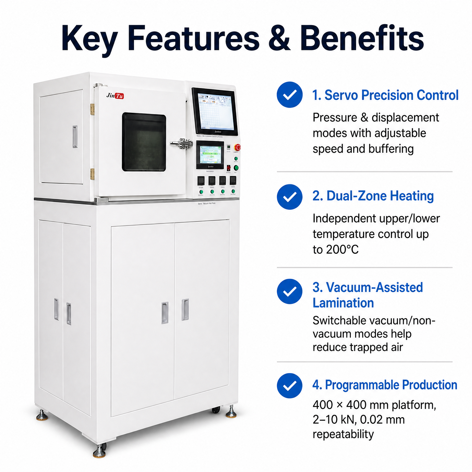 400×400-2T Servo laminating machine specification
