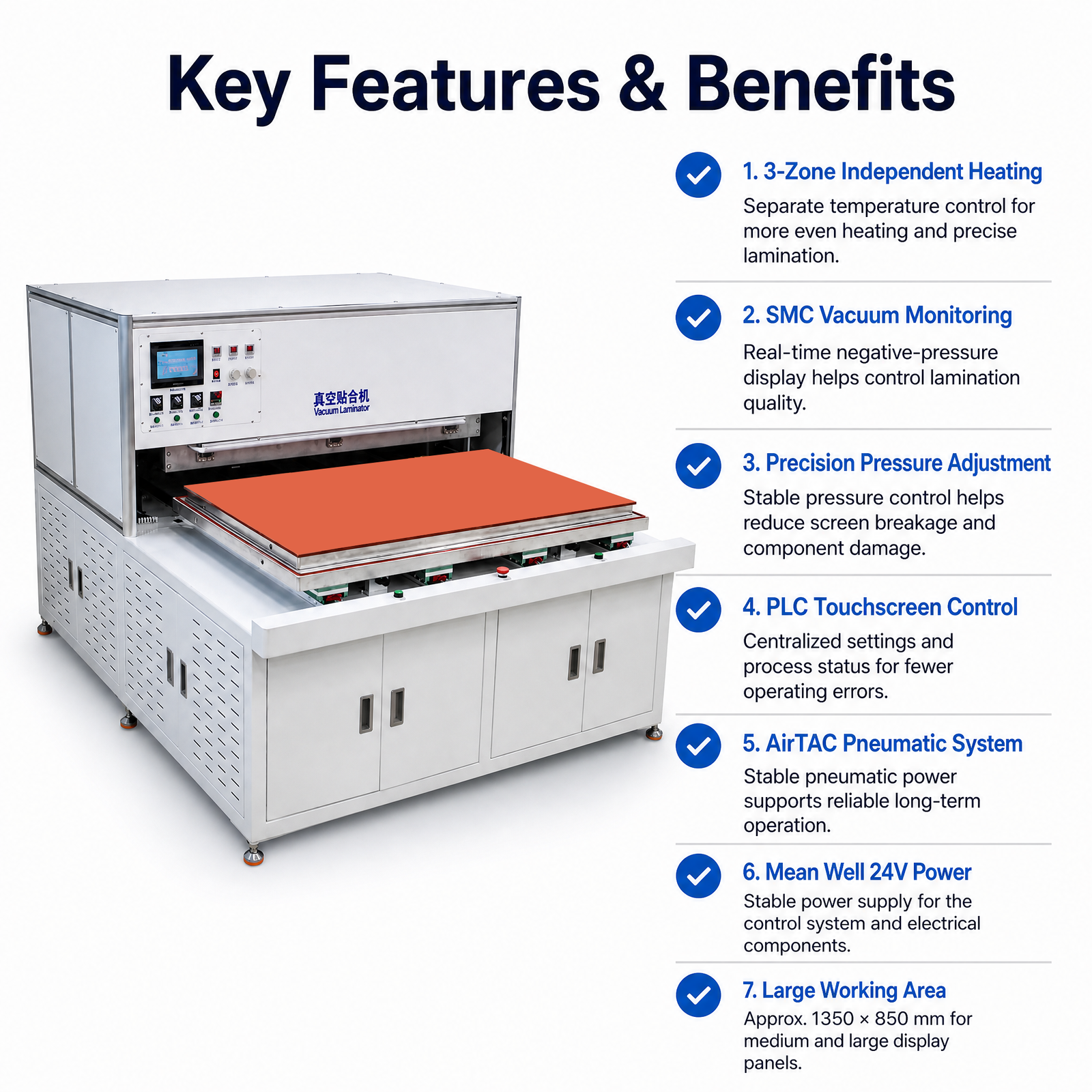 850x1350mm vacuum laminating machine