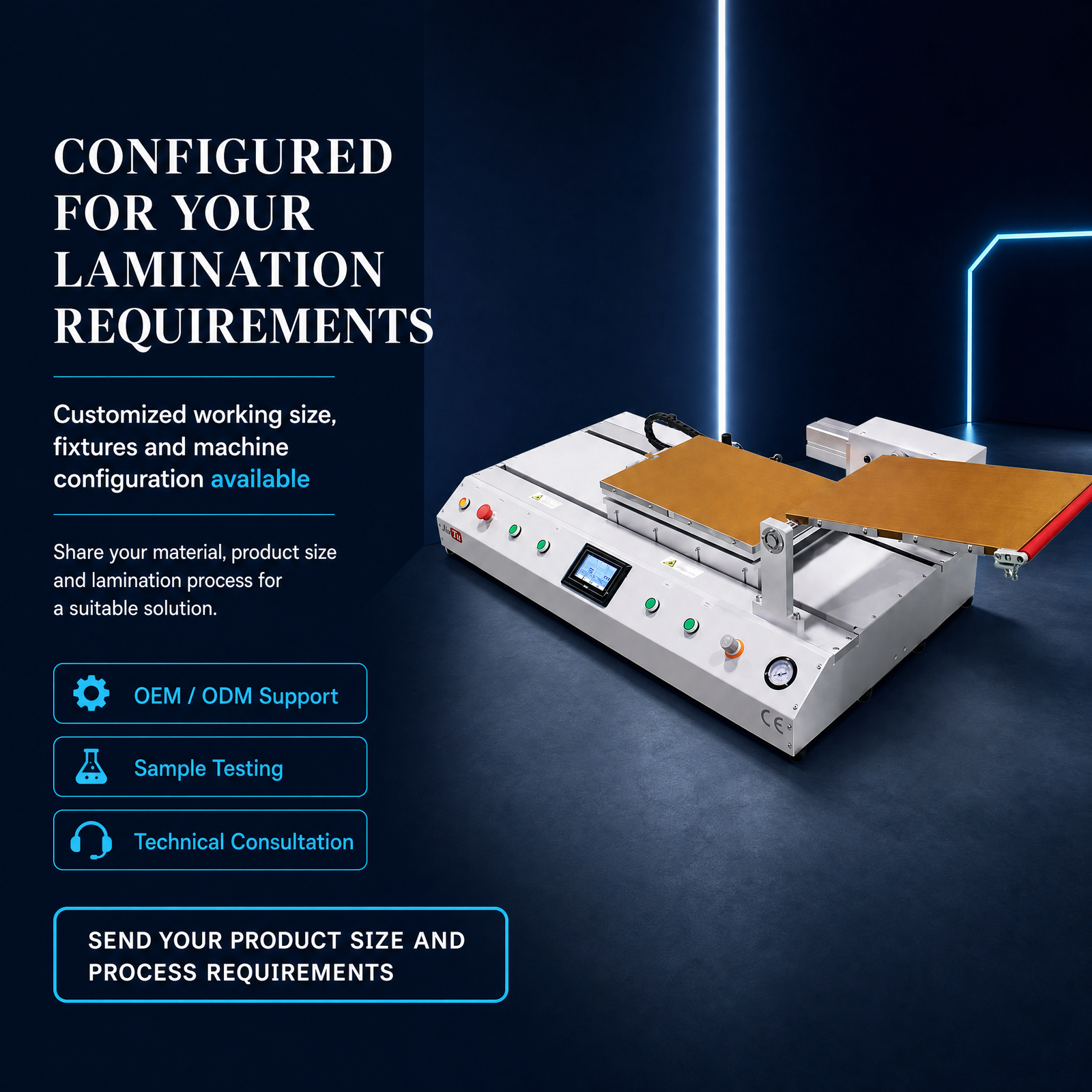 The 9TU-M068H upper roller film laminating machine