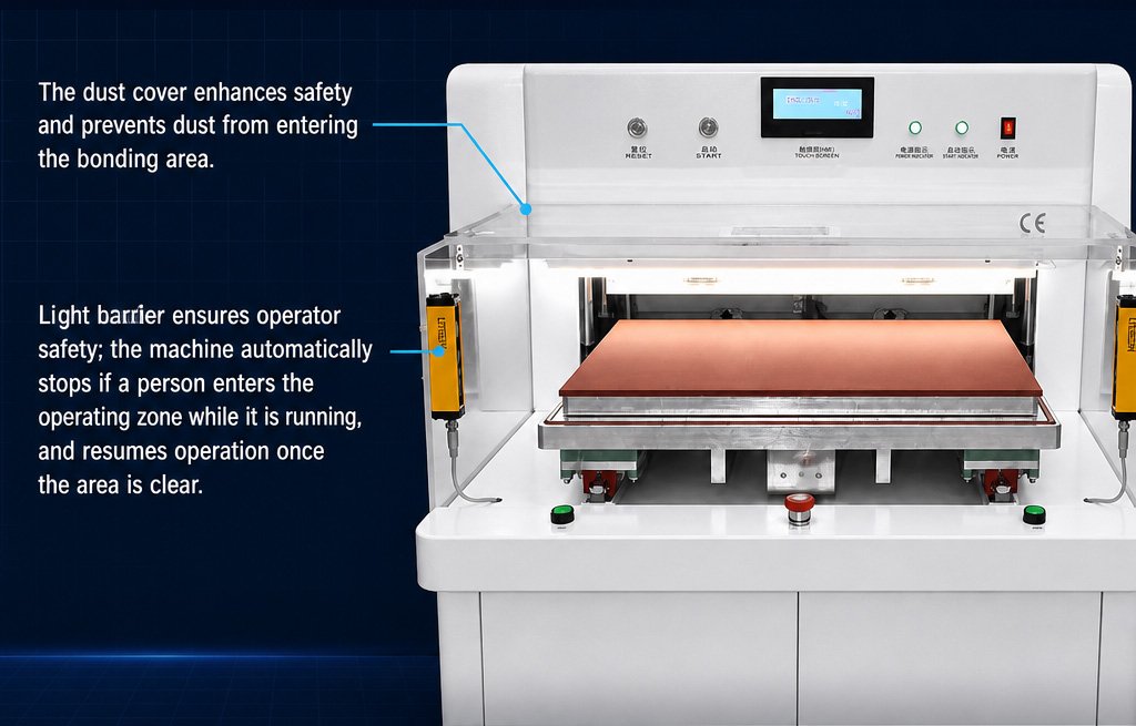 500×700 Laminating Machine for Dust Covers with Grilles