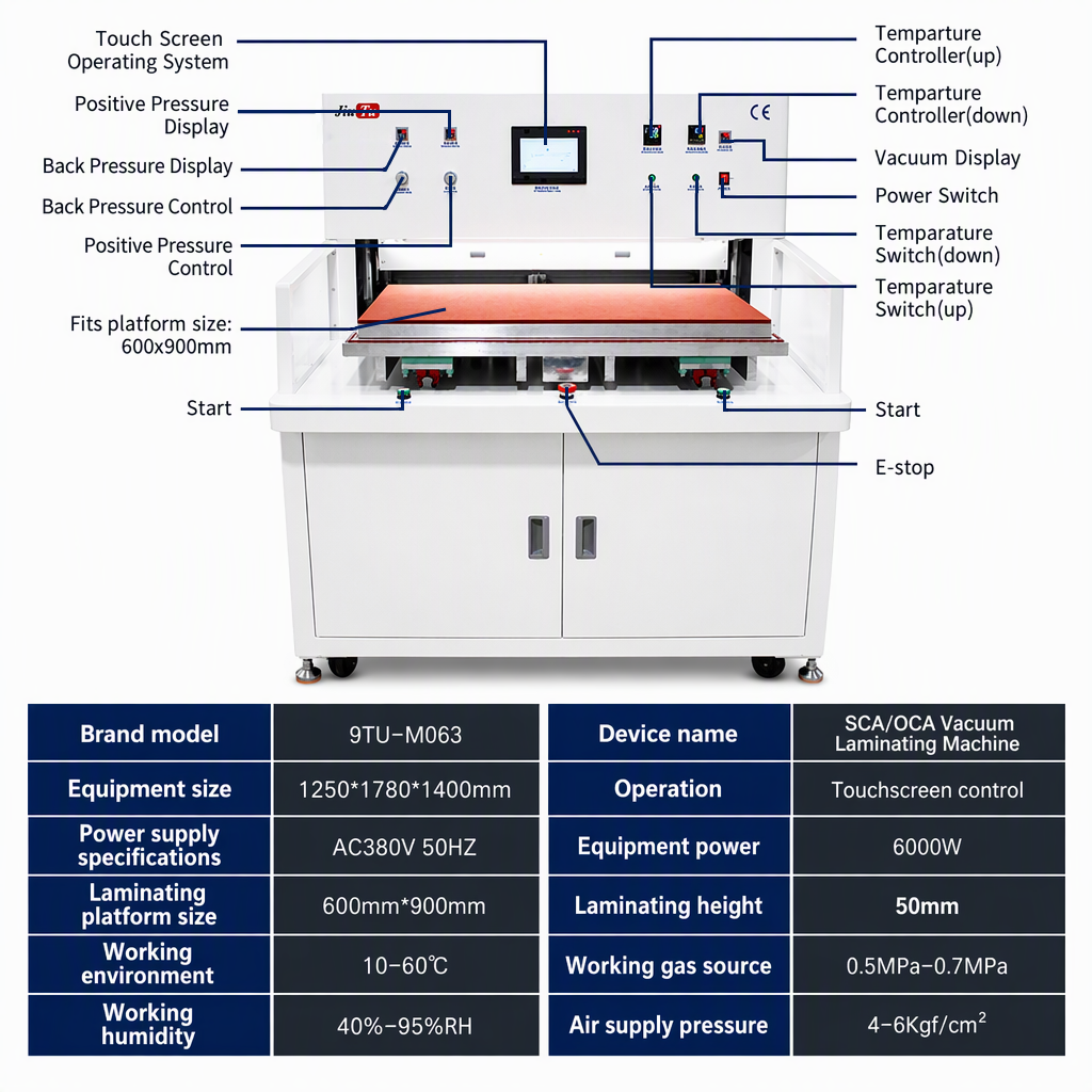 600×900 Vacuum Laminator with Baffles