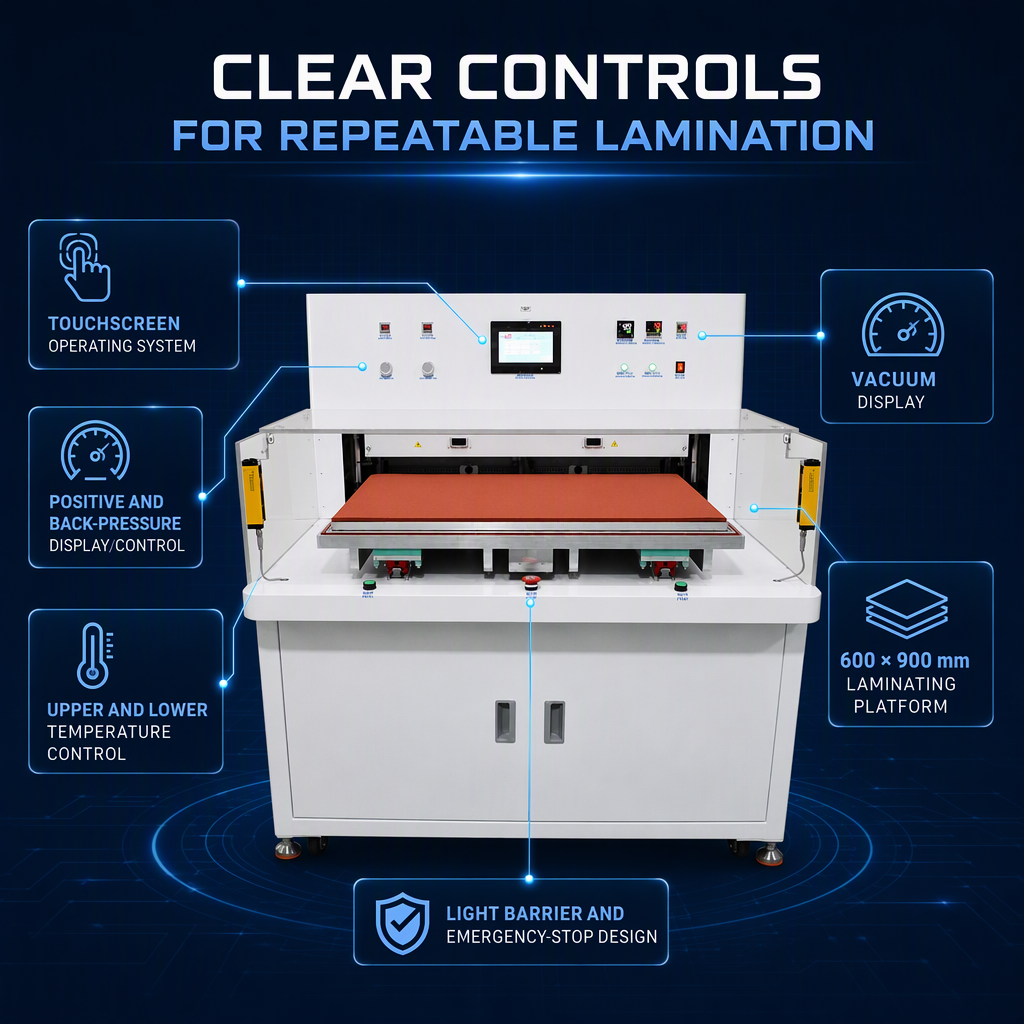 600×900 Laminating Machine with Light Curtain and Dust Cover