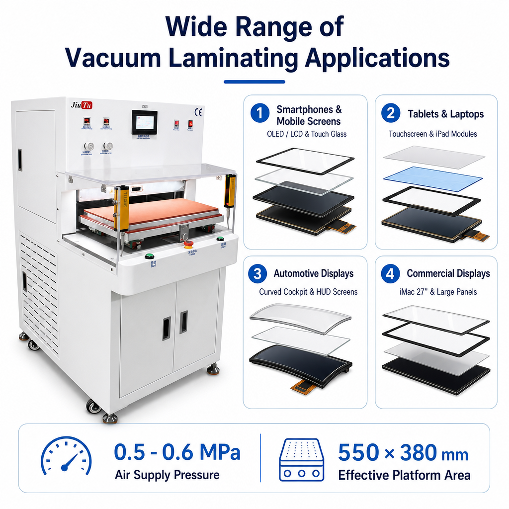 550×380 Laminating Machine with Grid and Dust Cover