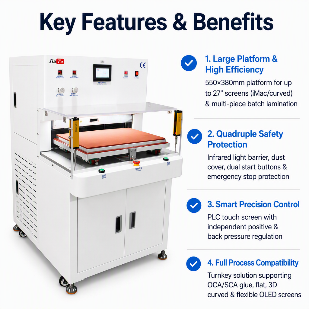 550×380 Laminating Machine with Grid and Dust Cover