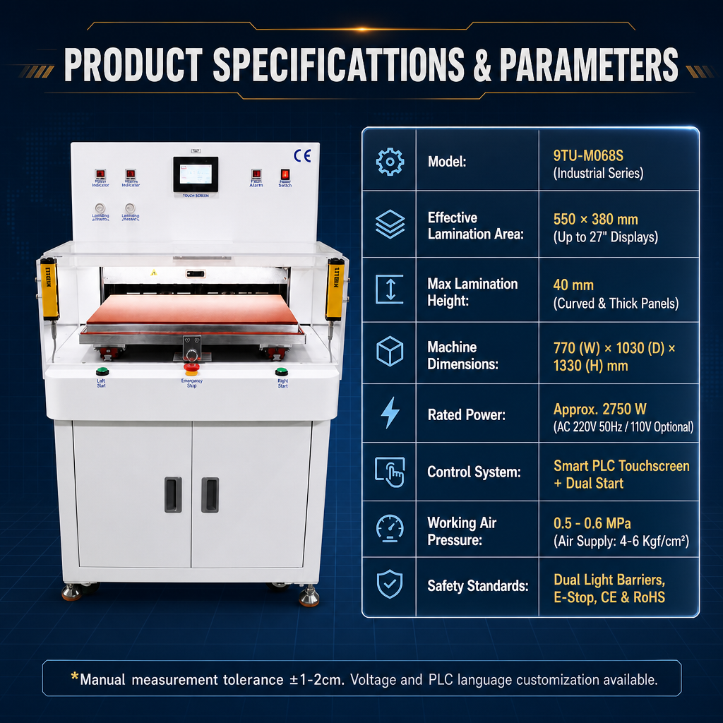 550×380 Laminating Machine with Grid and Dust Cover